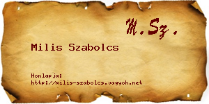 Milis Szabolcs névjegykártya